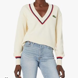 Cream women’s Lacoste sweater